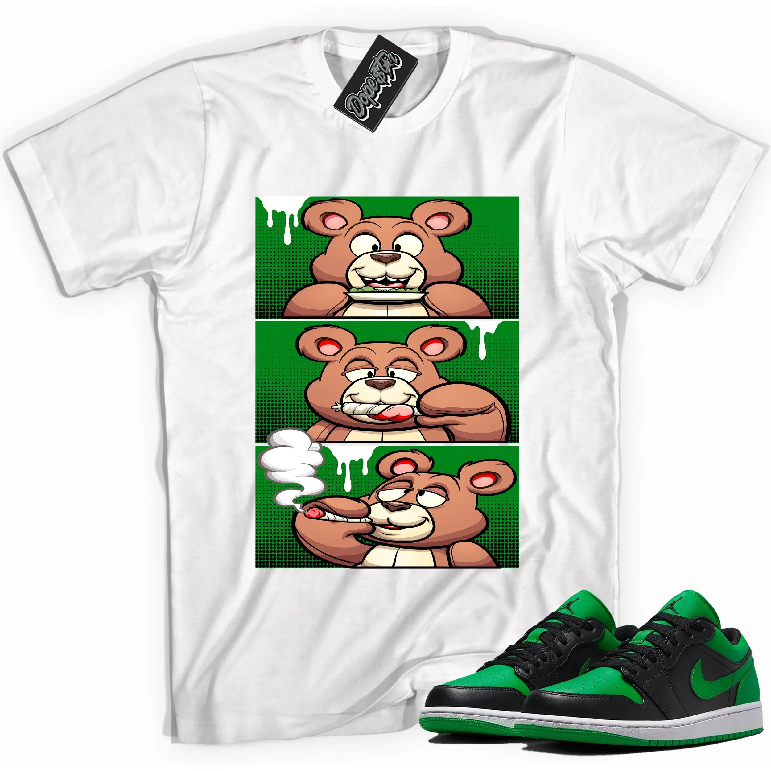 1 Low Lucky Green Shirt Roll It Lick It Smoke It Bear