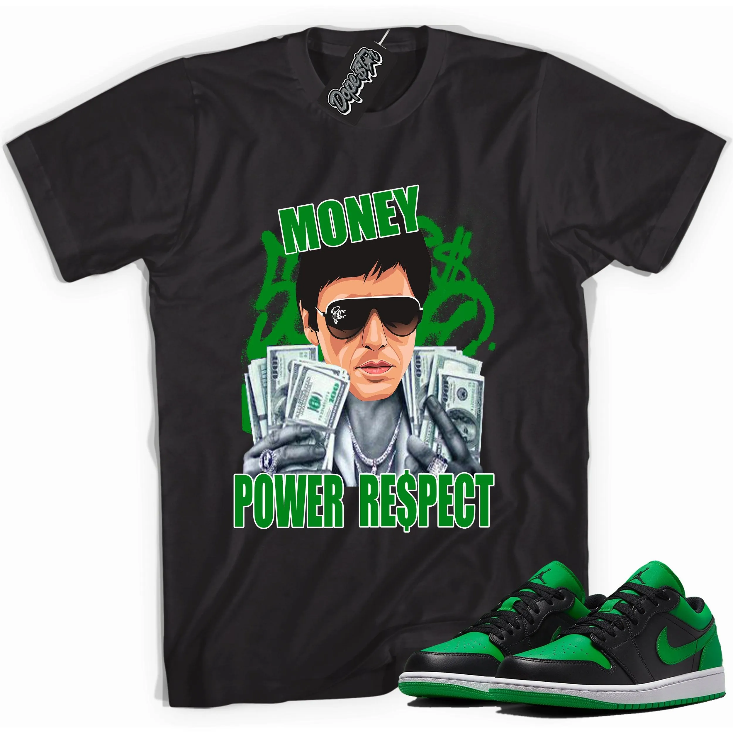 1 Low Lucky Green Shirt Tony Montana