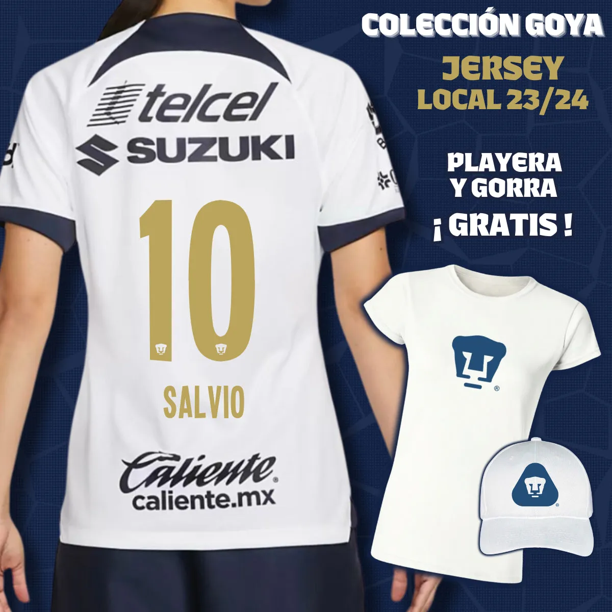 10 Eduardo Salvio - Colección Goya Mujer - Jersey Local   Playera y Gorra de Regalo