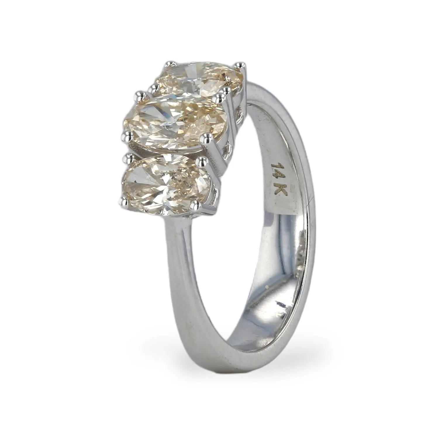 14k Fancy Yellow Diamond white gold Ring