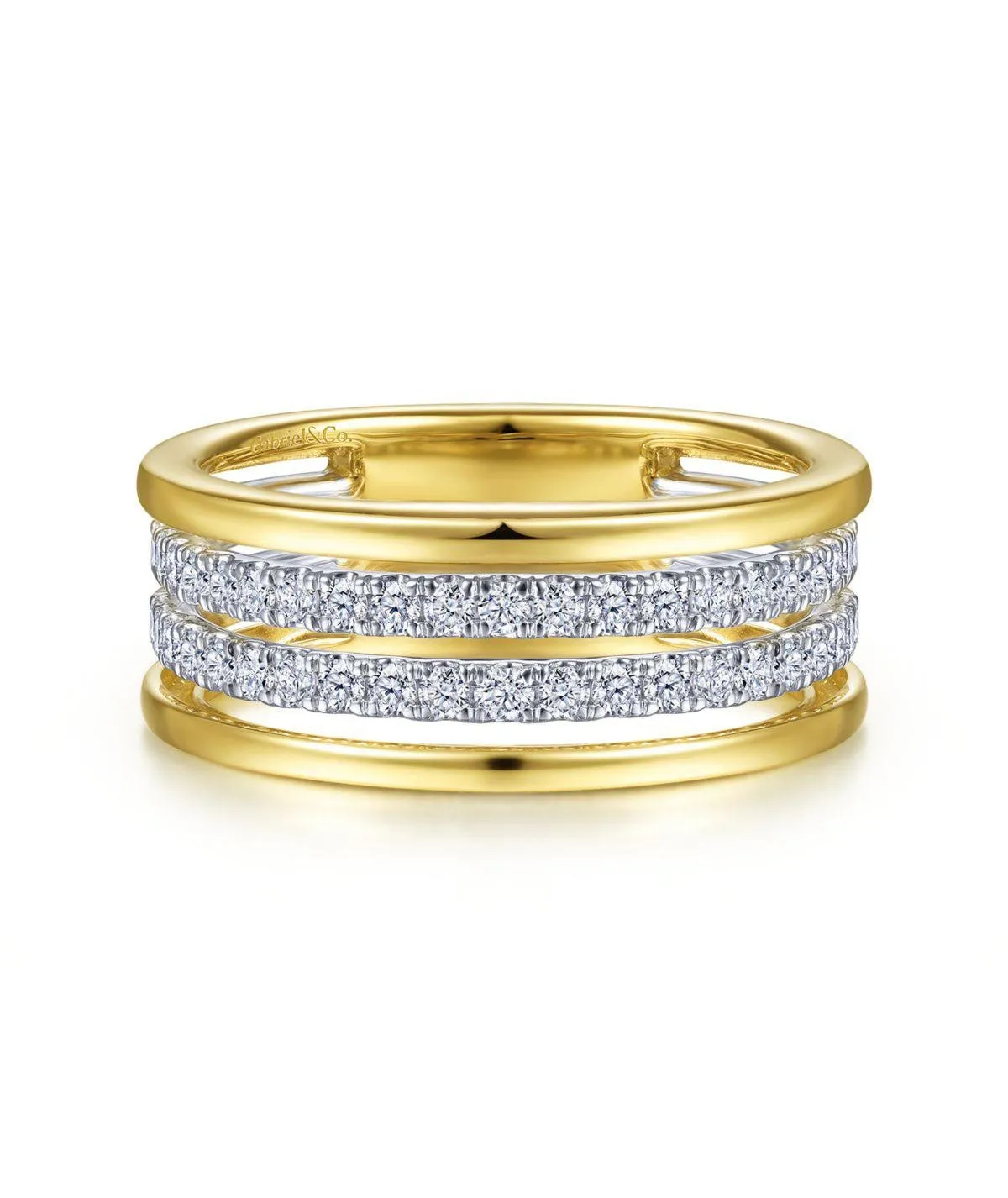 14K White-Yellow Gold Diamond Ring