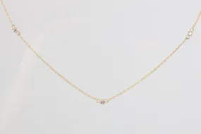 15.5" 14k Yellow Gold 0.18tcw Diamond Necklace Necklace (1.48g.)