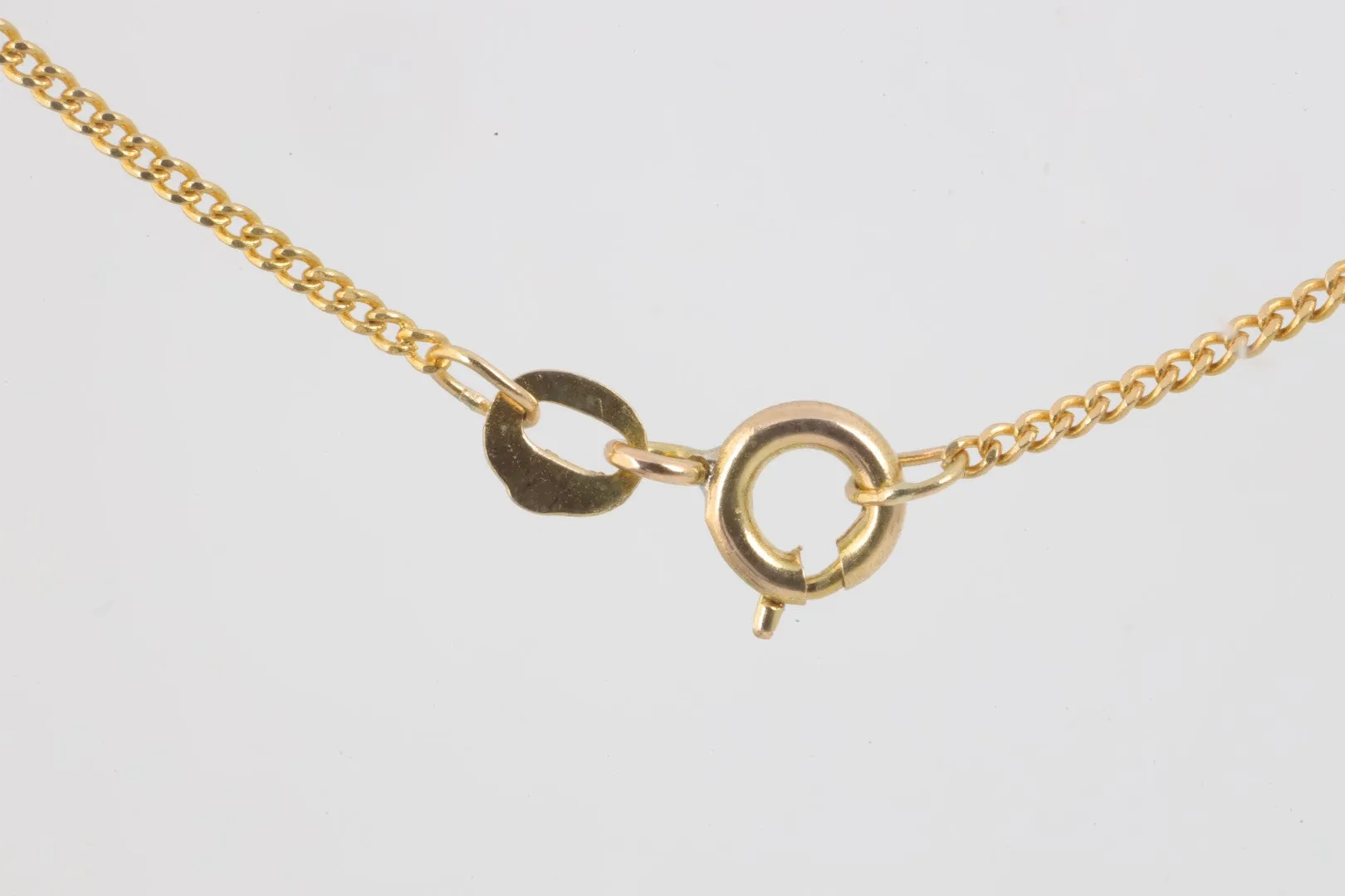 15.5" 18k Yellow Gold Cable Chain Necklace (2.49g.)