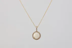 21" Effy 14k Yellow Gold 0.12tcw Diamond 1.65tcw Opal Necklace (2.81g.)