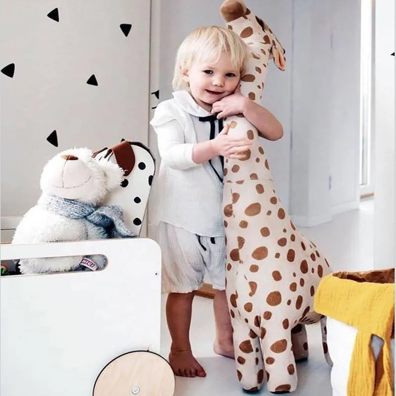 67cm Big Size Simulation Giraffe Plush Toys Soft Stuffed Animal Giraffe Sleeping Doll Toy For Boys Girls Birthday Gift Kids Toy