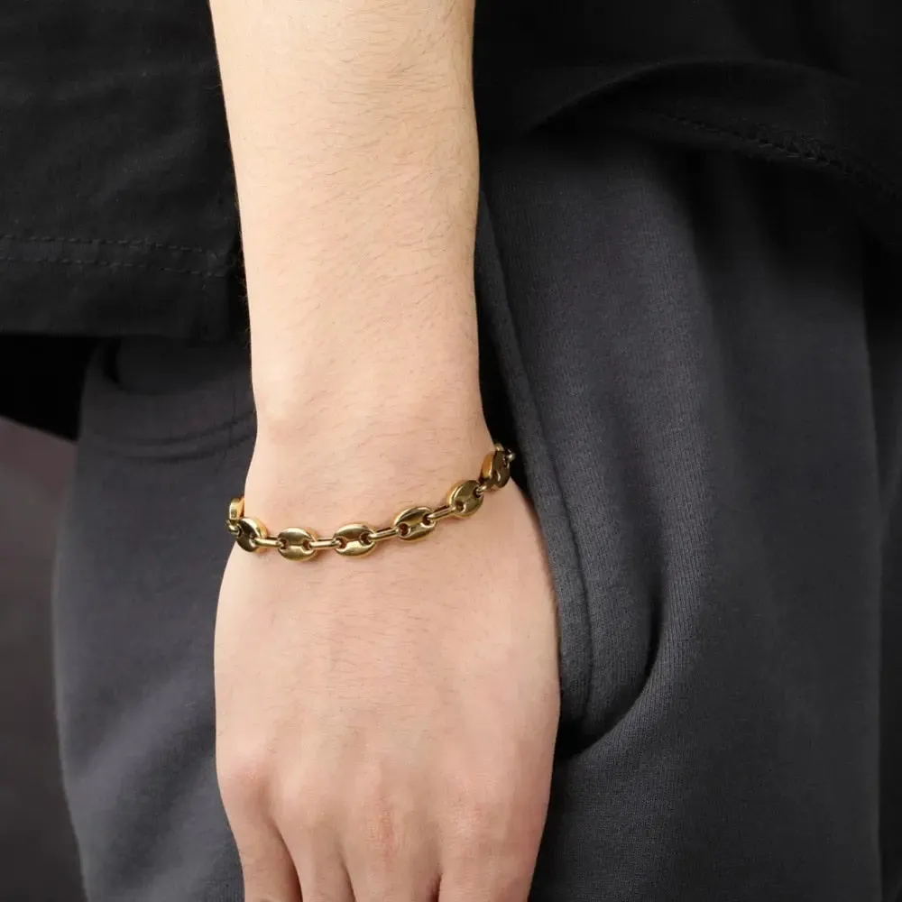 8mm G-Link Bracelet in Yellow Gold