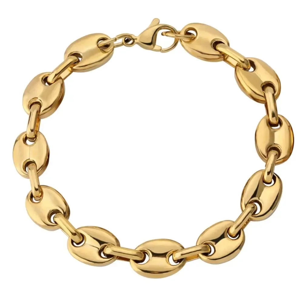 8mm G-Link Bracelet in Yellow Gold