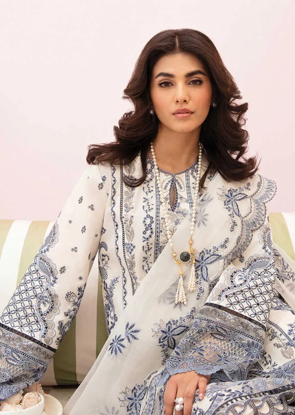 ACL-05 - Snow Lagoon - Unstitched - Chickenkari Lawn Collection by Afrozeh 2023