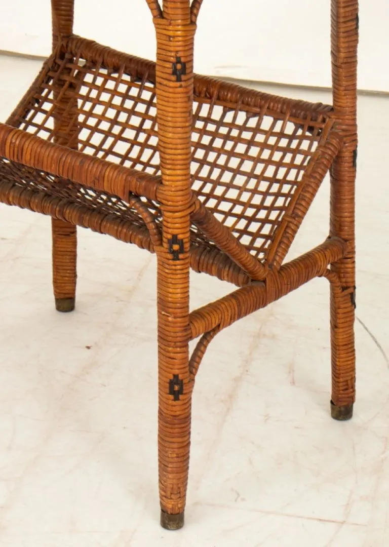 Aesthetic Movement Woven Bamboo Occasional Table