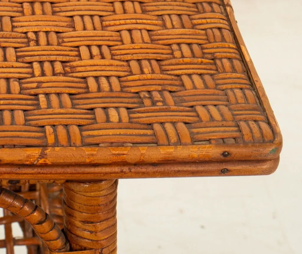 Aesthetic Movement Woven Bamboo Occasional Table