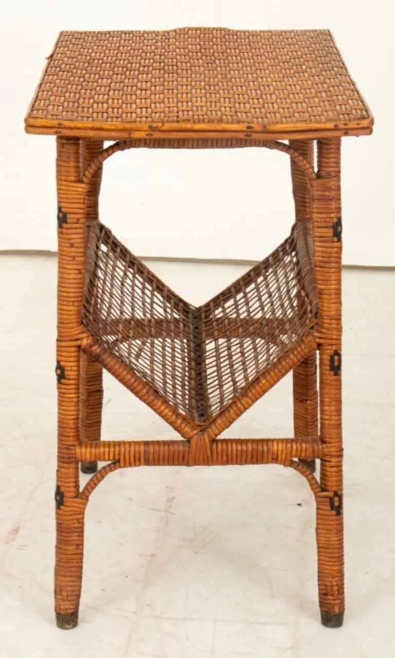 Aesthetic Movement Woven Bamboo Occasional Table