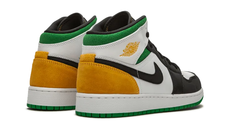 Air Jordan 1 Mid SE White Laser Orange Lucky Green