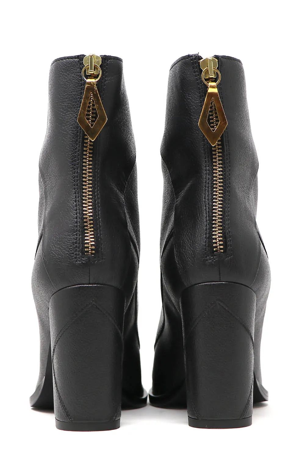 Almasi Black Vegan Apple Leather Boots