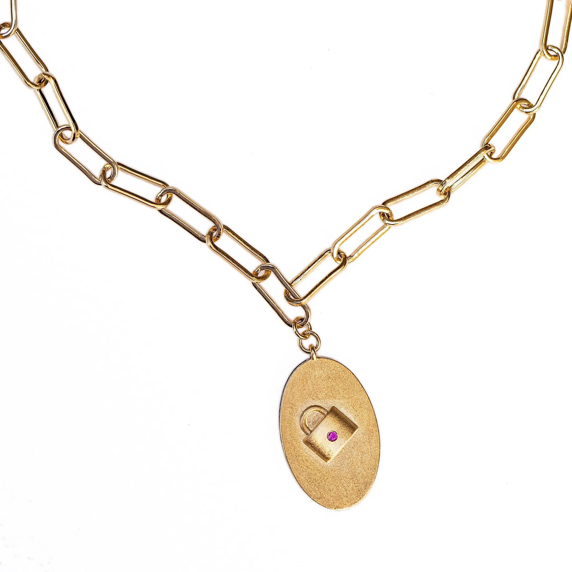 AMMANII Trio Charm Necklace with Freshwater Pearls in Vermeil Gold