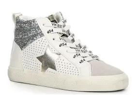 Andrea High Tops | White/Glitter Mix