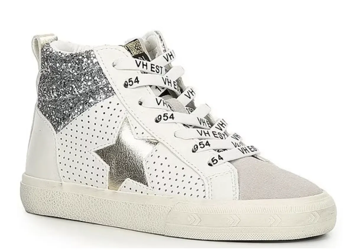 Andrea High Tops | White/Glitter Mix