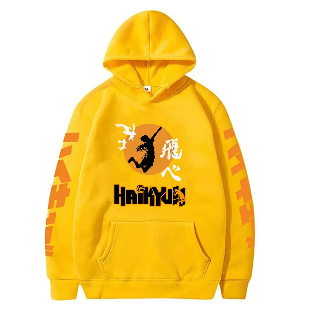 Anime Haikyuu Hoodies  Karasuno Fly High