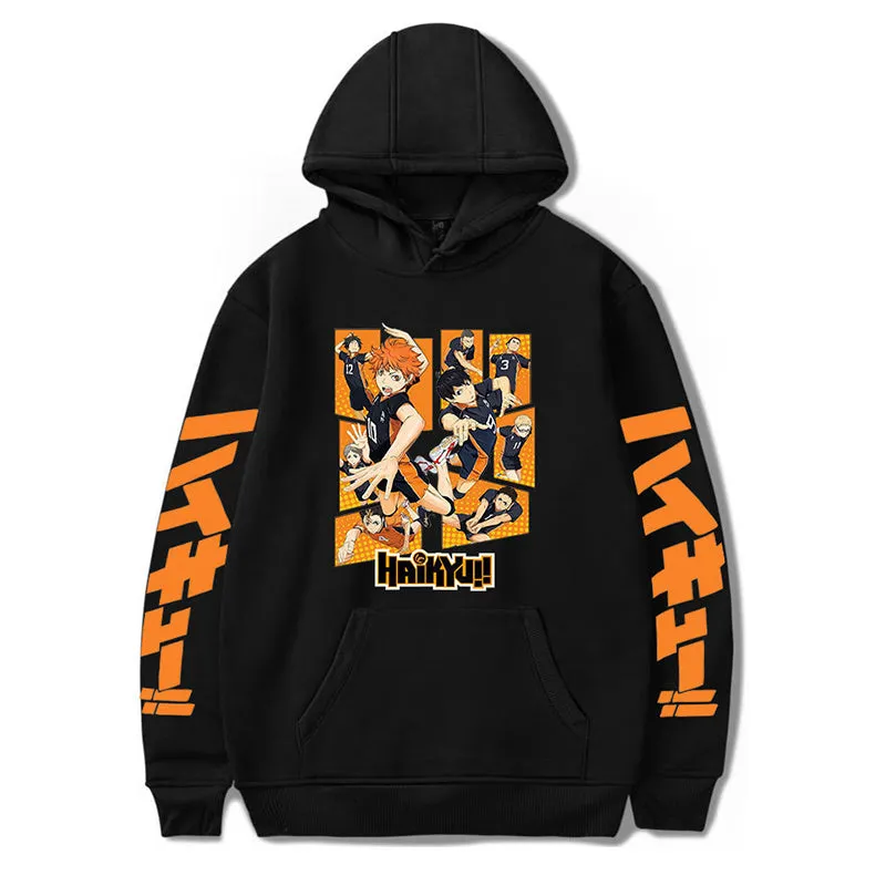 Anime Haikyuu Hoodies  Karasuno Fly High