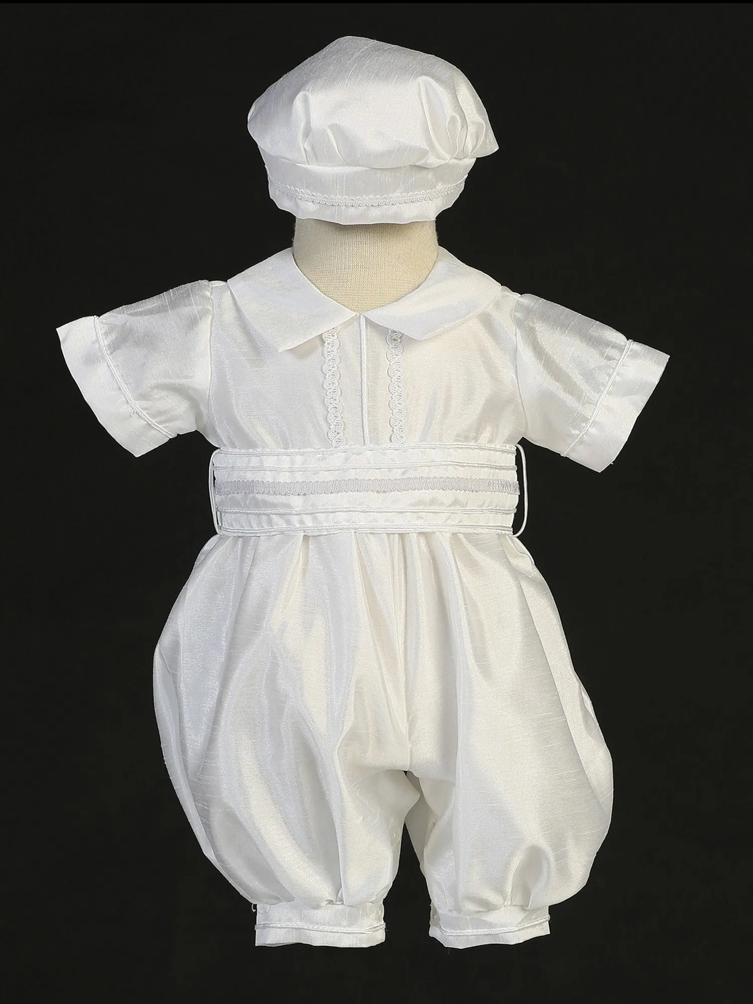 Baby Boys White Romper Hat "Bautizo" Estola Christening Baptism Outfit 3-24M