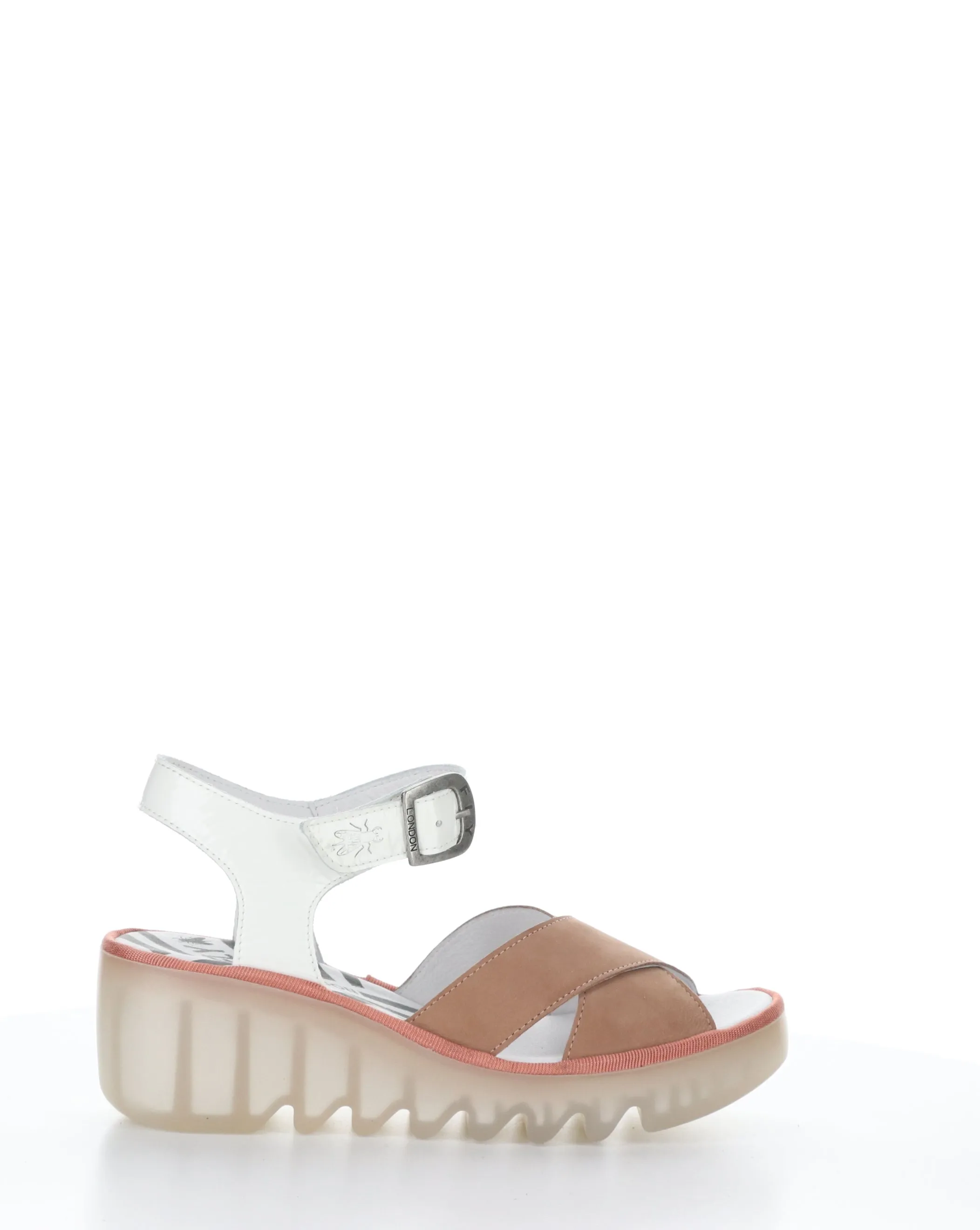 BACE411FLY 001 PINK/OFF WHITE Round toe Sandals