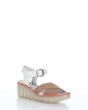 BACE411FLY 001 PINK/OFF WHITE Round toe Sandals