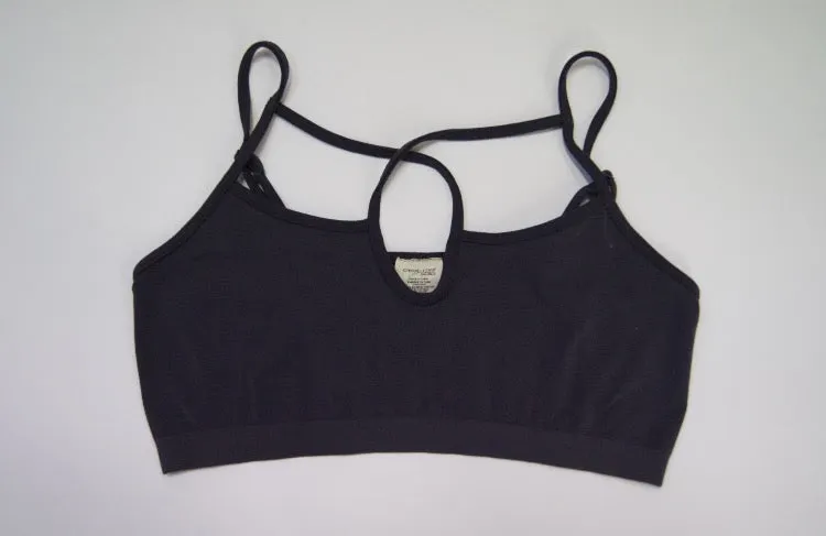 Bamboo basic one size crossover strap bralette- various colours