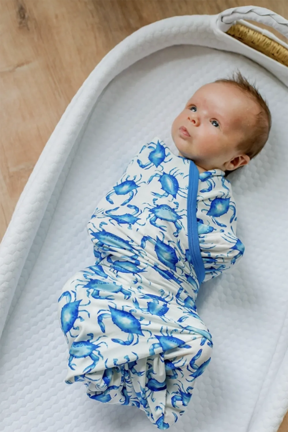 Bamboo Swaddle Blanket - Blue Crab