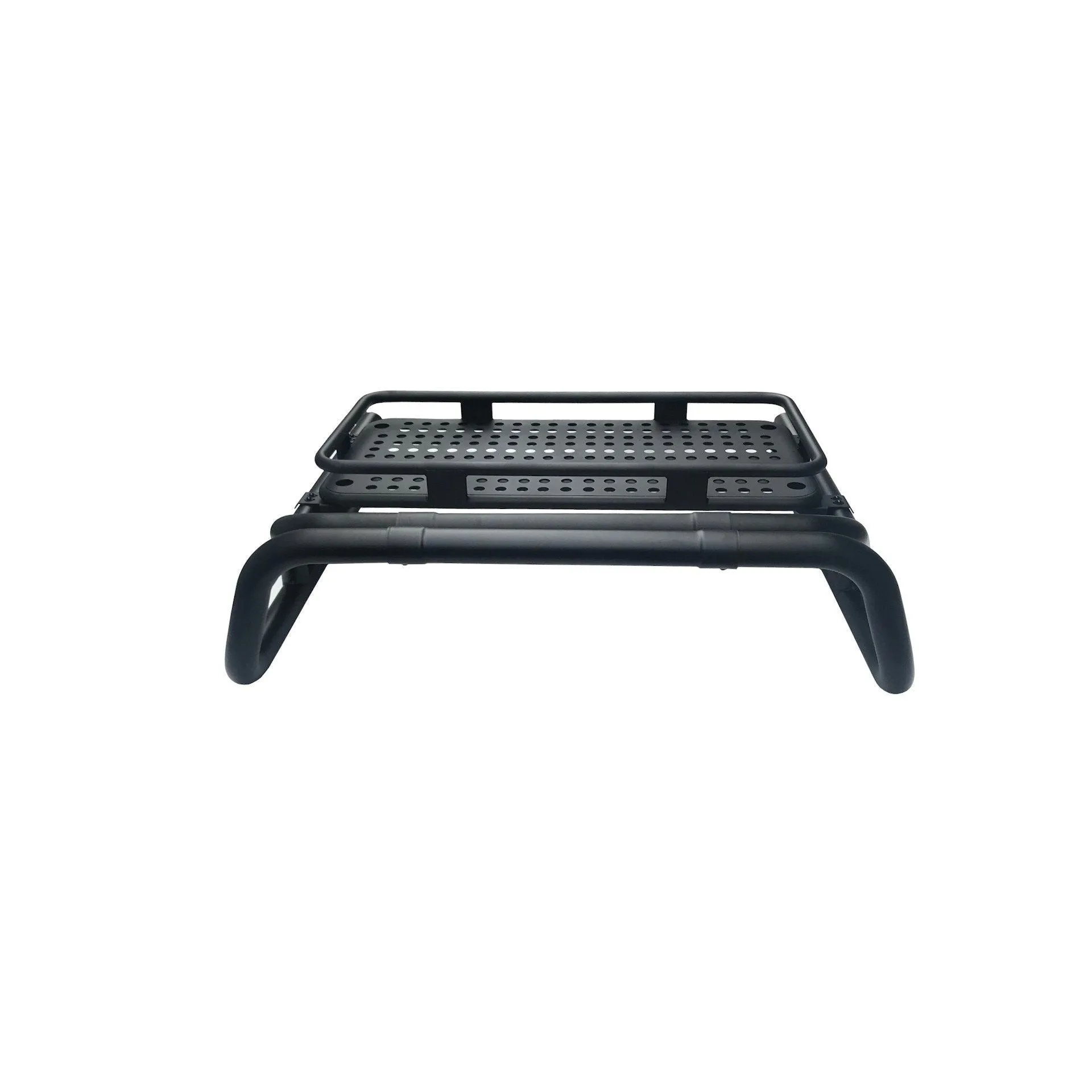 Black SUS201 Long Arm Roll Bar with Cargo Basket Rack for the Ford Ranger 2022 