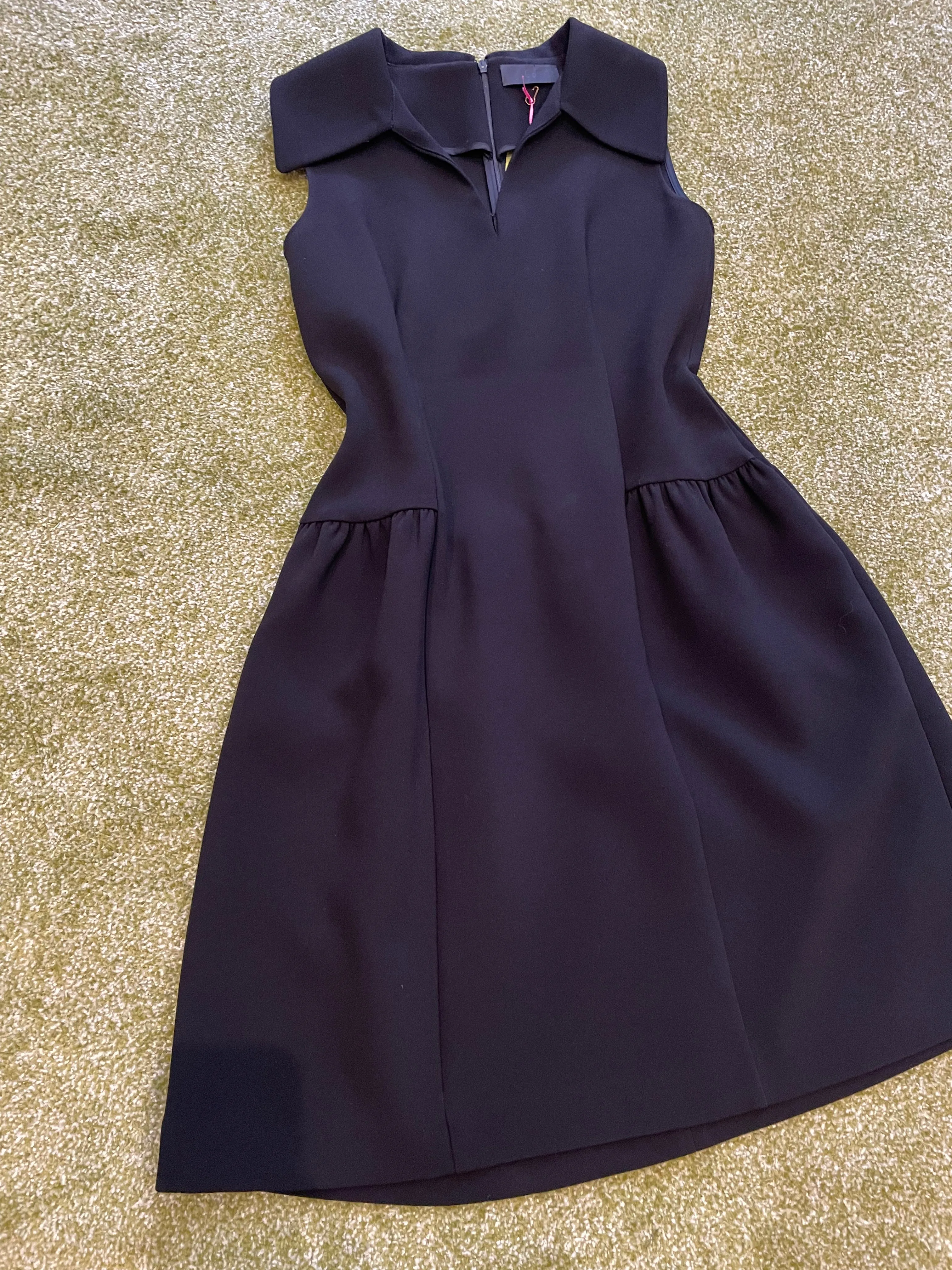 Black Wool Sleeveless Dress