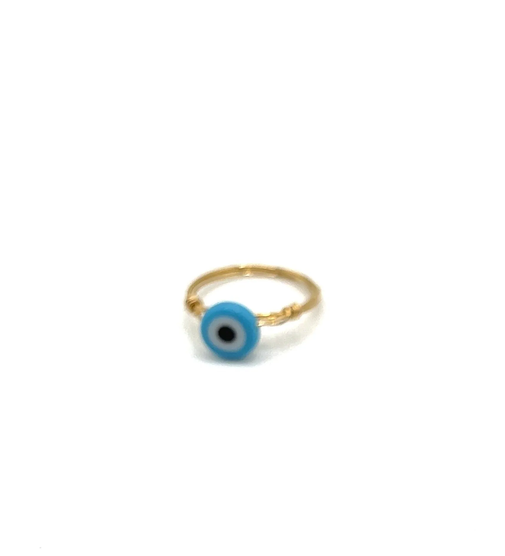 Blue Evil Eye Gold-Fill Ring