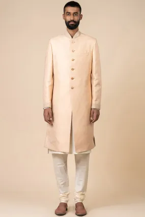 Brocade Sherwani with Embroidered Collar