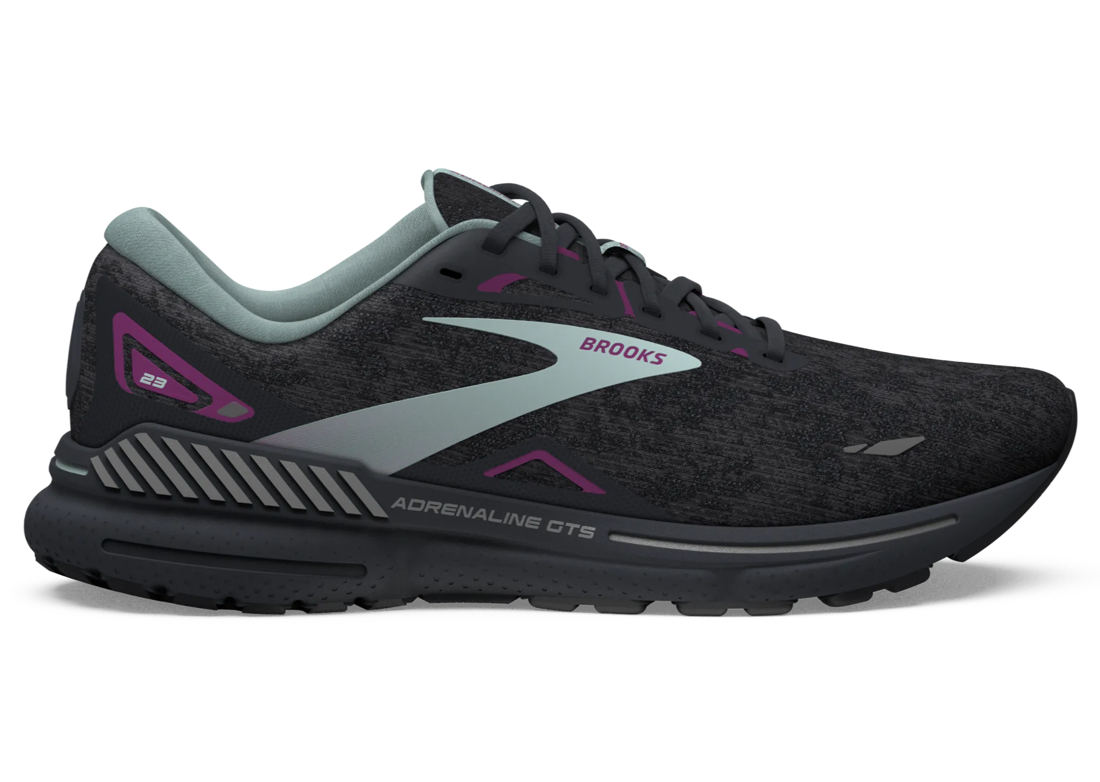 Brooks Adrenaline GTS 23 (B Width) - Black/Light Blue/Purple (Womens)