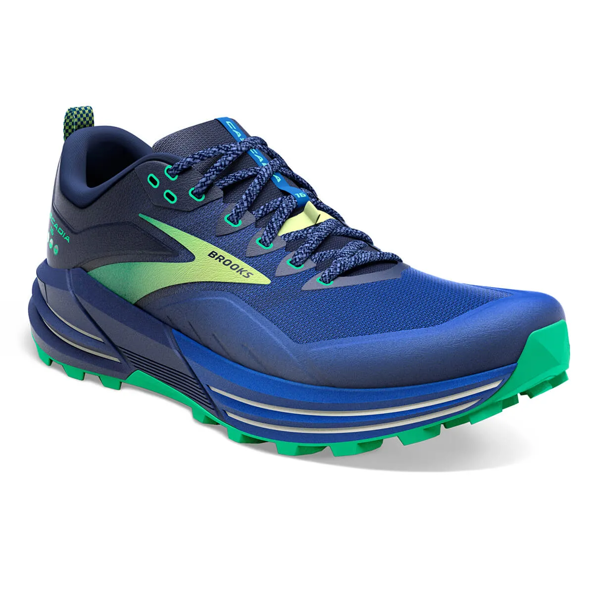 Brooks Cascadia 16 Mens | Blue/surf the Web/green