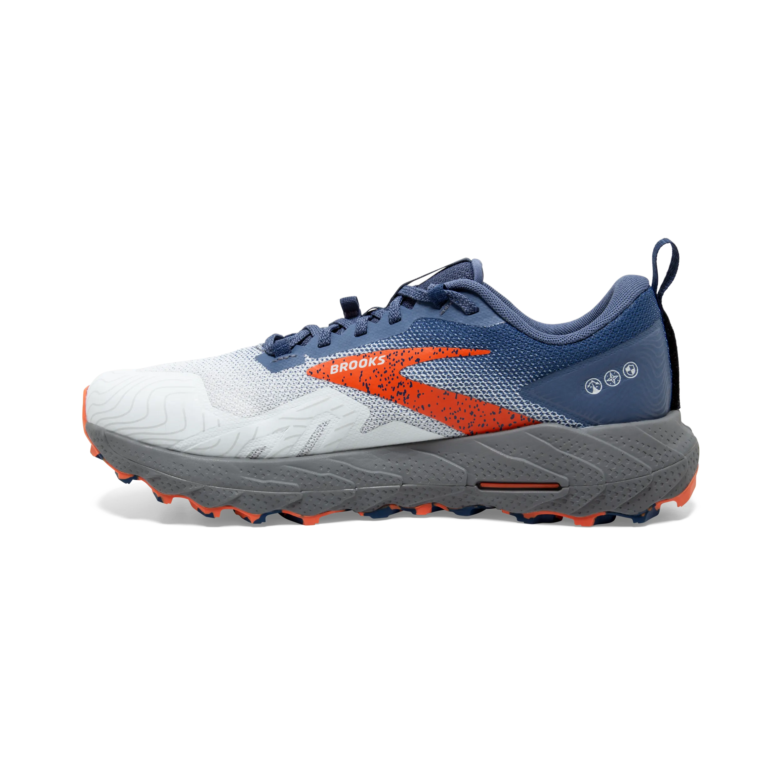 Brooks Cascadia 17 (2E Width) - Blue/Navy/Firecracker (Mens)