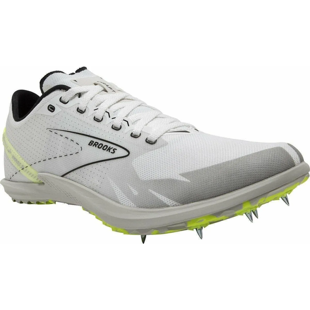 Brooks Draft XC Cross Country Running Spikes - White