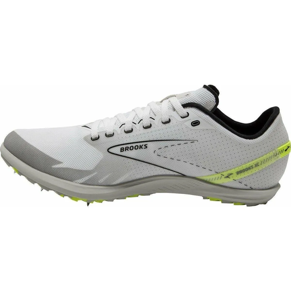 Brooks Draft XC Cross Country Running Spikes - White