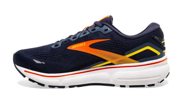 Brooks Ghost 15 (D Width) - Peacoat/Red/Yellow (Mens)