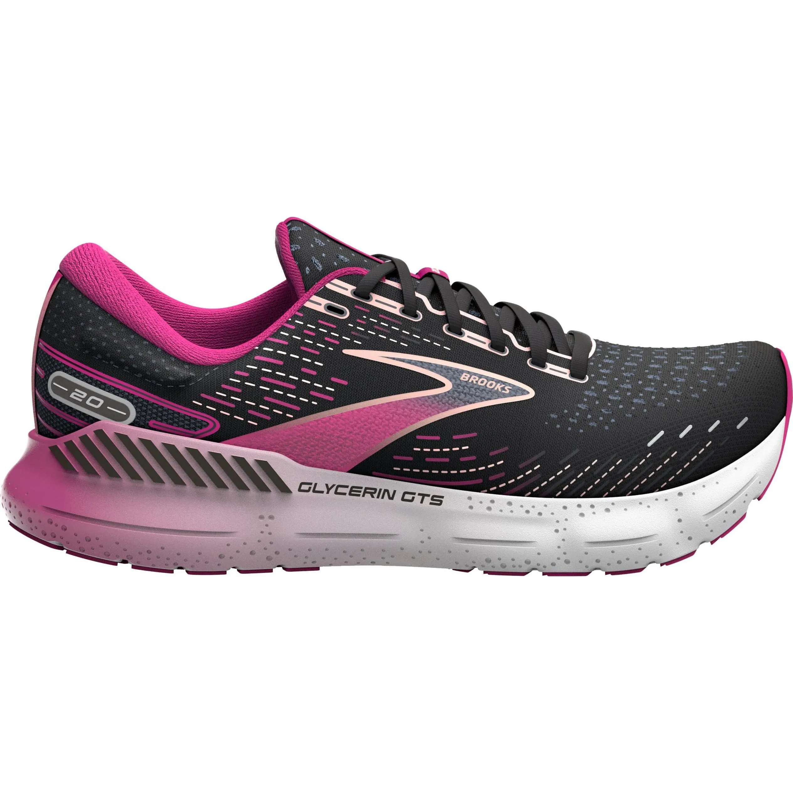 Brooks Glycerin GTS 20 Womens Running Shoes - Black