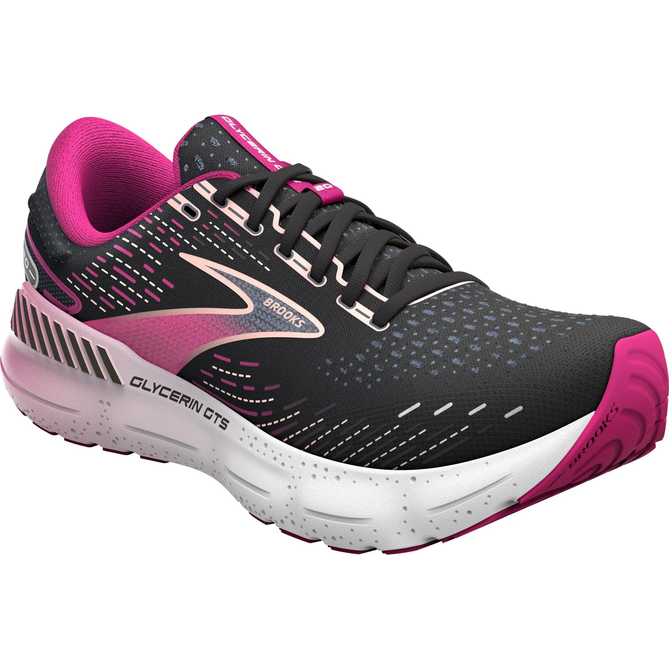 Brooks Glycerin GTS 20 Womens Running Shoes - Black