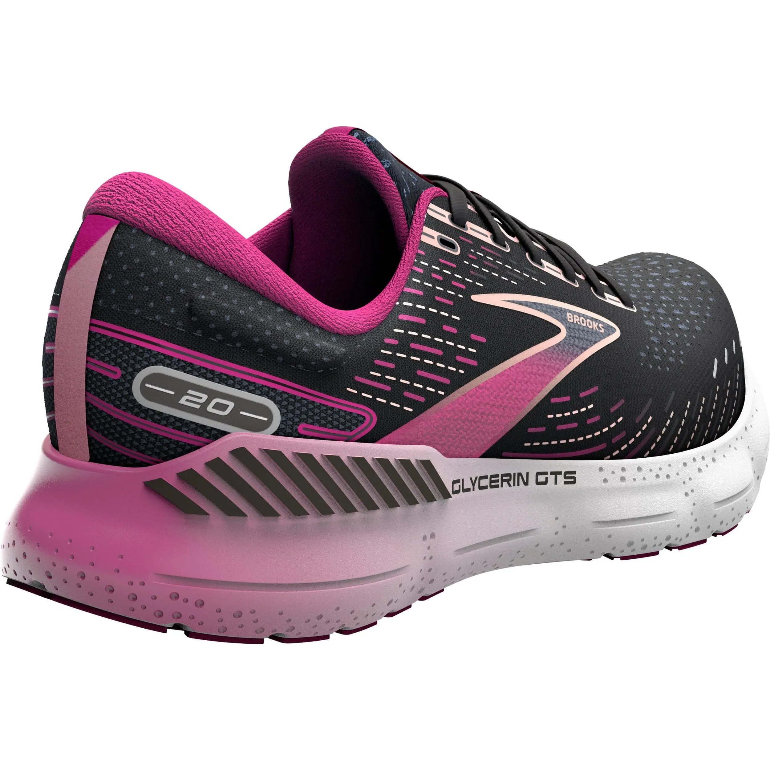 Brooks Glycerin GTS 20 Womens Running Shoes - Black