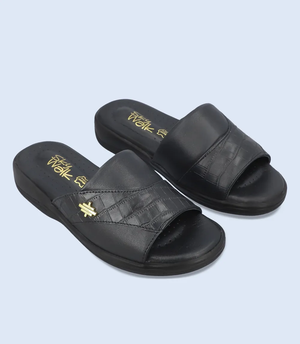 BW9513-BLACK-Women Comfort Slipper