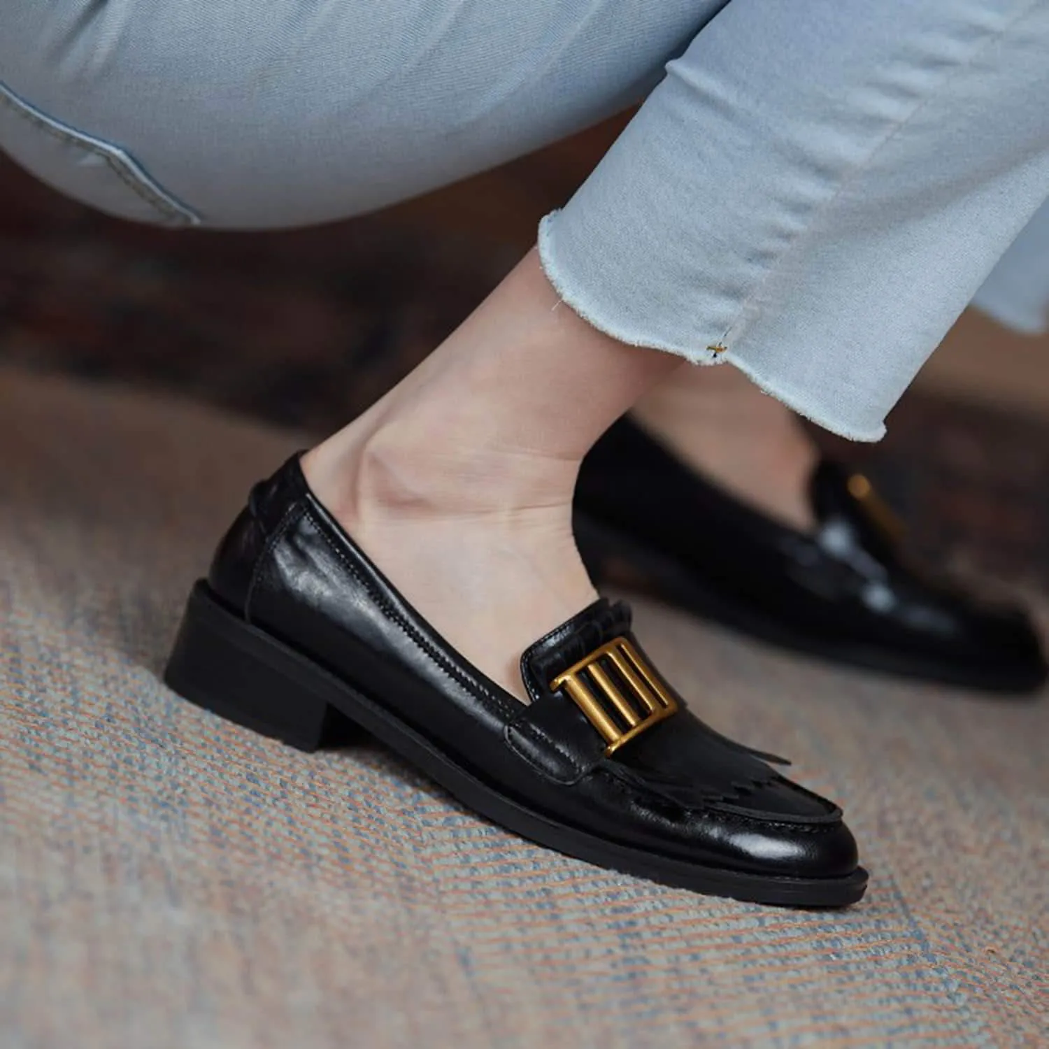 Casual Slip-On Metal Tassels Loafers