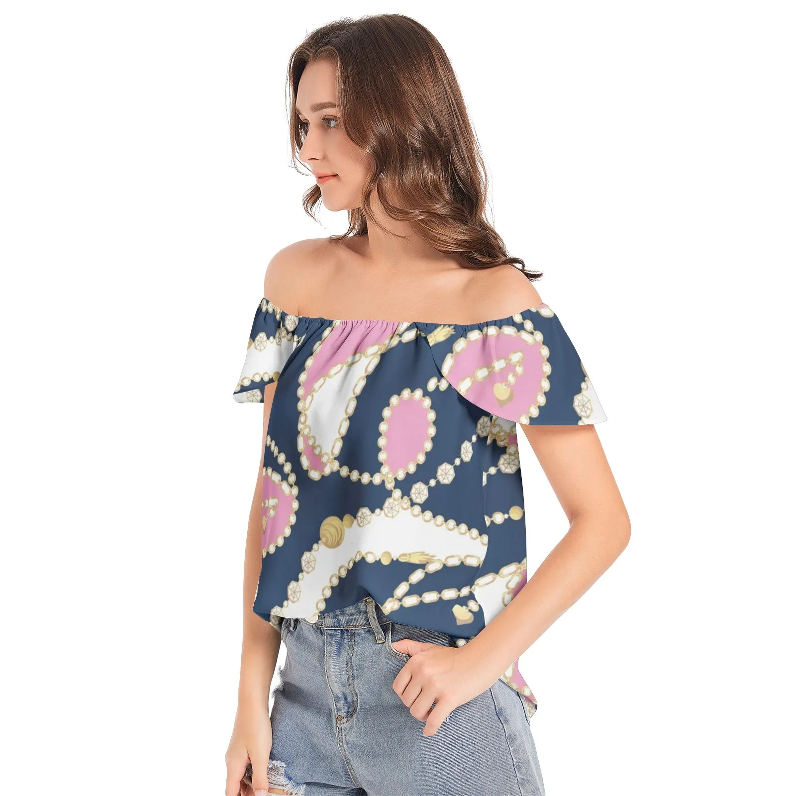 Chained Maiden Women's Off The Shoulder Top