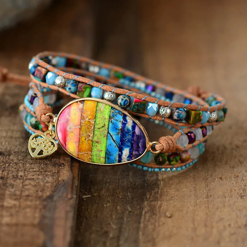 Chakra Healing Wrap Bracelet