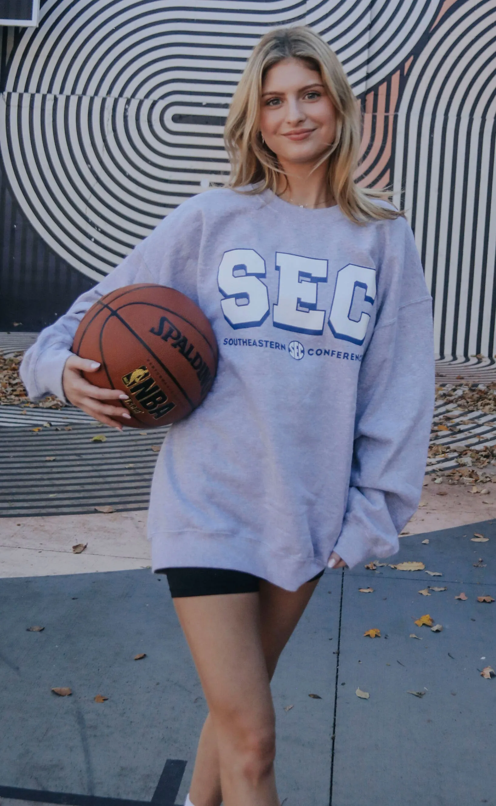 charlie southern: sec block sweatshirt - grey