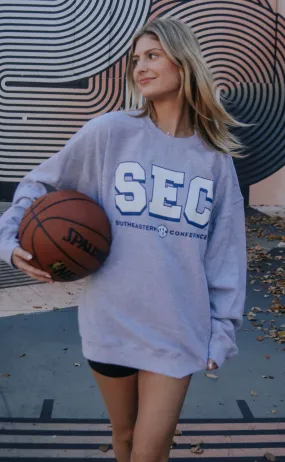 charlie southern: sec block sweatshirt - grey