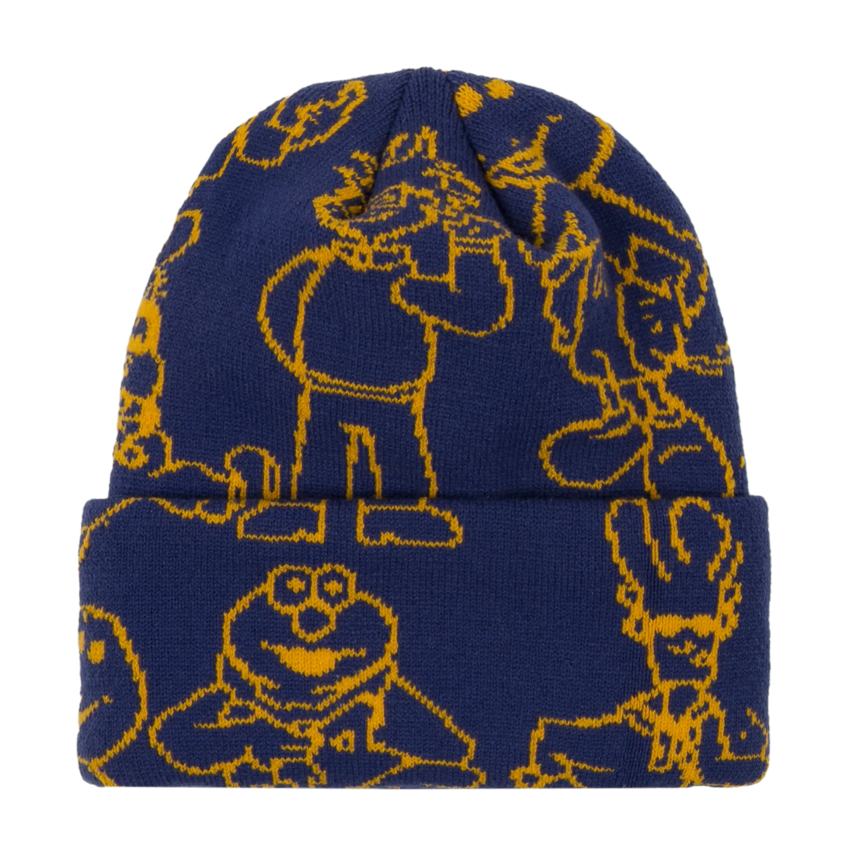 Classic Grip Confused Character Beanie Navy/Yellow