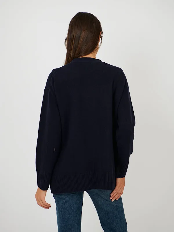 Comfort Cardigan in Navy