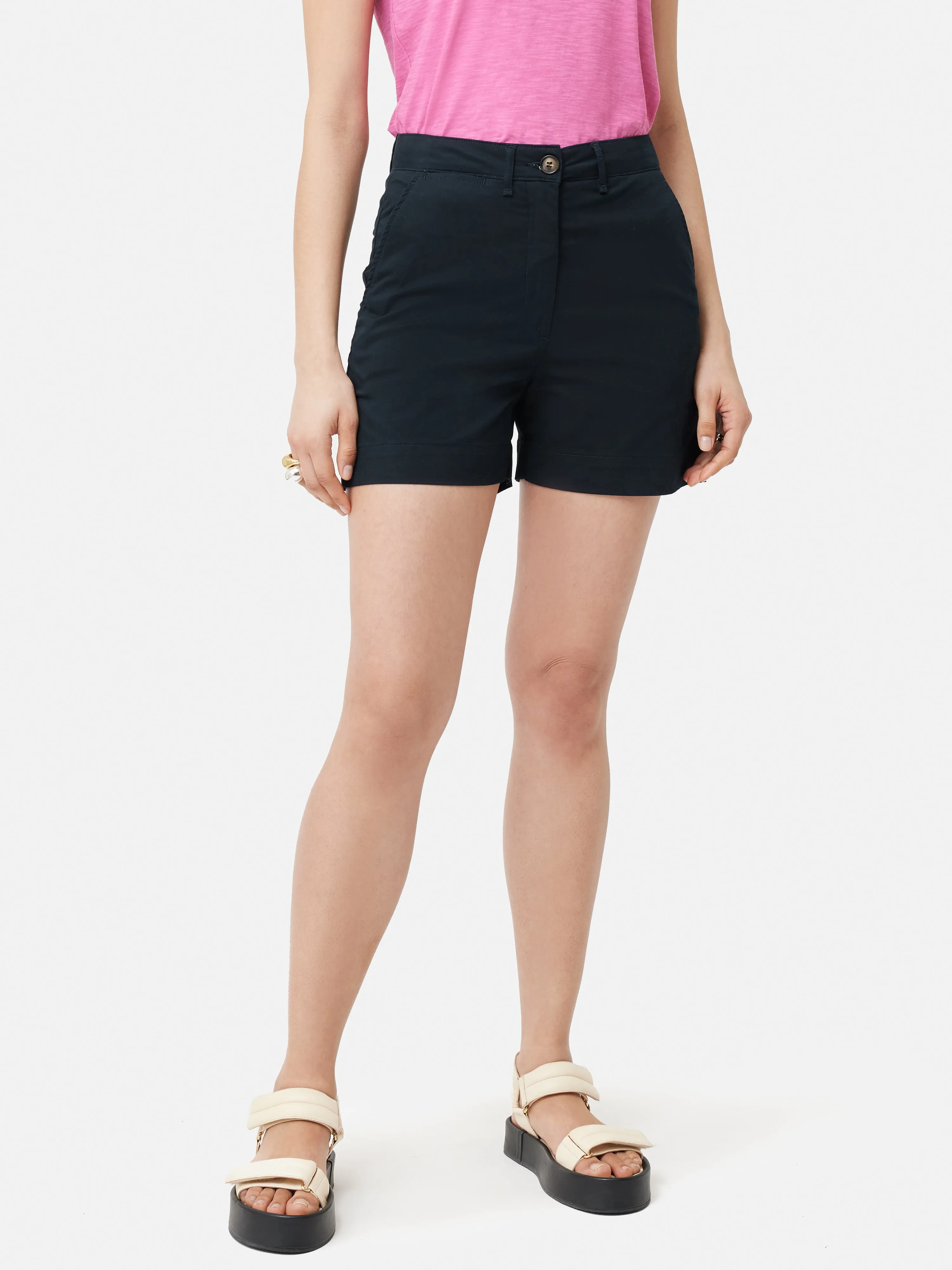 Cotton Chino Short | Navy