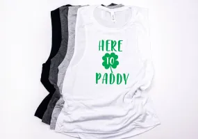 Cute Saint Patty's Day Outfit- Here to Paddy tank - Saint Patrick's day tank - Women's Saint Patrick's day tank - Women's St Patty's day -